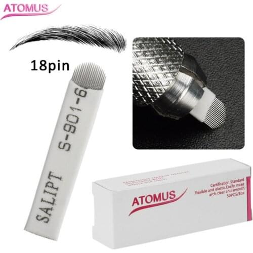 50pcs Tattoo Supplies Tattoo Needles U Shape Microblading Needles Tattoo Permanent Makeup Needle Manual Eyebrow Blade