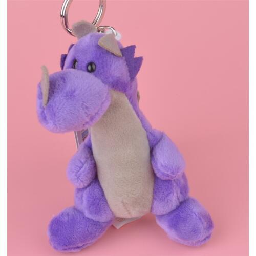 1 Pcs Purple Dinosaur Plush Pendant Toy, Kids Doll Keychain / Keyholder Gift Free Shipping