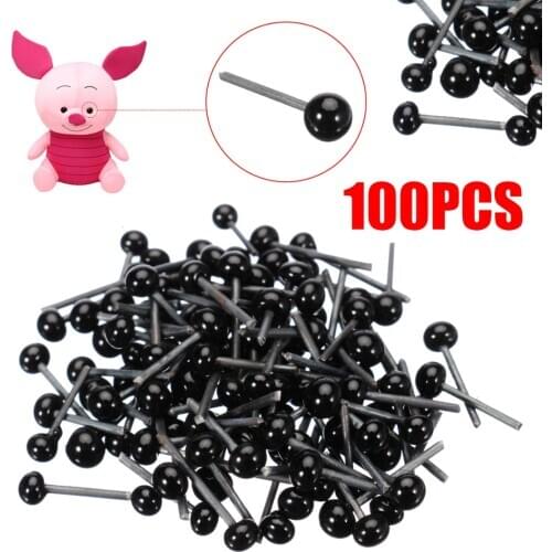 100pcs/set Glass Eyes 2mm/3mm/4mm Needle Felting Animals Bears Rabbit Dog Dolls Animal Eyes for DIY Dolls Toy Accessories