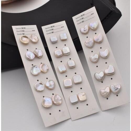 2PCS freshwater pearl heart/square/flat oval baroque pearl wholesale nature beads FPPJ