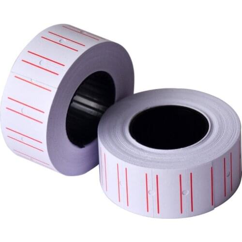 5 Roll Self Adhesive Price Label Sticker Paper Price Labels Tag Single Row for Price Labeller Suitable for Grocery Supermarket