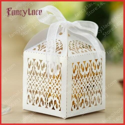 50PCS Hot Sale Laser Cut Wedding Favor Box, Paper Gift Candy Chocolate Box Customized for Party Decoration, Free Shipping