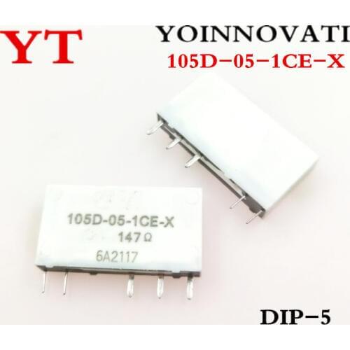 50pcs/lot 105D-05-1CE-X 5VDC 105D 6A 250VAC