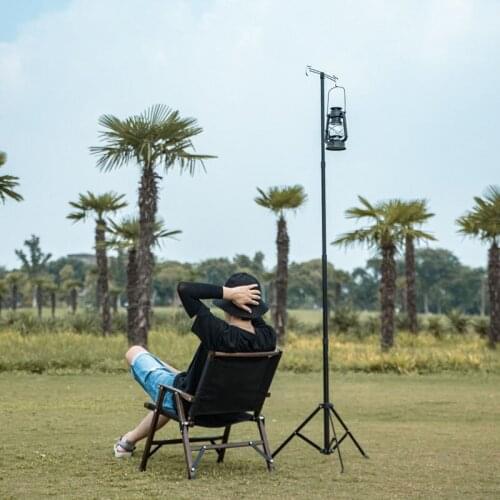 Aluminum Alloy Light Pole Horse Strengthened Tripod Fishing Light Support Pole Outdoor Lights Hanging Camping Accessories