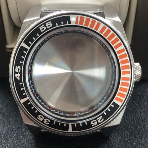 Watch Case Samurai Style for NH35/NH36 Movement Cassa dell'orologio Boîtier de montres Sapphire Crystal Steel Watch Accessories