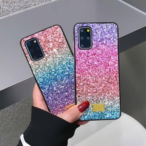 Luxury Glitter diamond Sequins soft phone case for Samsung Galaxy S10 Plus S20 Ultra Note 20 S21Ultra S21 back cover coque funda