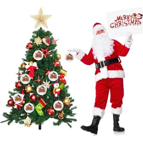 FAROOT Christmas Decoration Family Portrait Decoration Round Christmas Tree Pendant PVC Material Family Hanging Ornament HOT