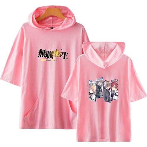 Mushoku Tensei T Shirt Men Women Summer Tops Cartoon Unisex T-shirt Anime Harajuku Graphic Tees Fashion Kawaii Hooded Top