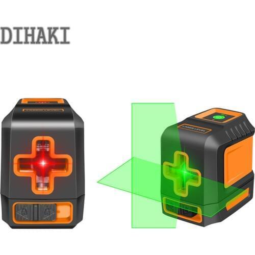 2 lines laser level Red/Green Beam self-leveling laser Leveler Vertical Horizontal Cross lines laser level measuring tools