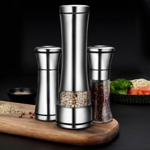 304 Stainless Steel Pepper Grinder Household Manual Salt Mill Machine Spice Grinder Powder Black Pepper Grains Powder Grinder