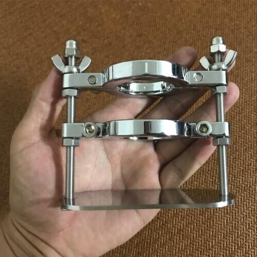 Metal Spike Penis Ring Clamp Male Chastity Training Device Steel Cock Ring Ball Crusher Stretcher Lock Scrotum Sex Toys For Men