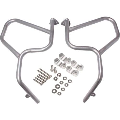 Motorcycle Uper Silvery Solid Tubular Steel Engine Guard Crash Bars Protector For BMW R1200GS 2013 2014 2015