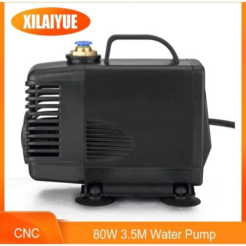 Multi-Function Submersible Water Pump 80W 3.5M 3500L/H IPX8 220V/110v ,for CNC Spindle /CO2 Laser Engraving Cutting Machine