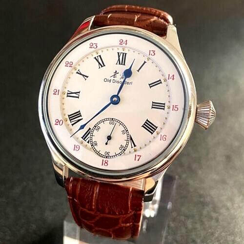 Men Watches 2020 Luxury Shanghai Hand Wind Mechanical Watch Simple Vintage 44mm Stainless Steel Military Wristwatch Reloj Hombre