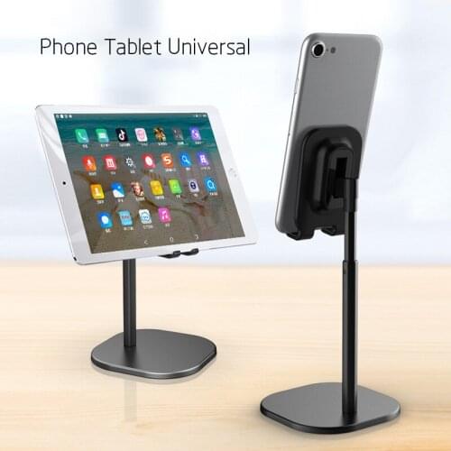 Desktop Phone Holder Tablet Stand For Ipad Phones Universal Bracket Metal Telescopic Adjustable Height Angle Live Support 4.7