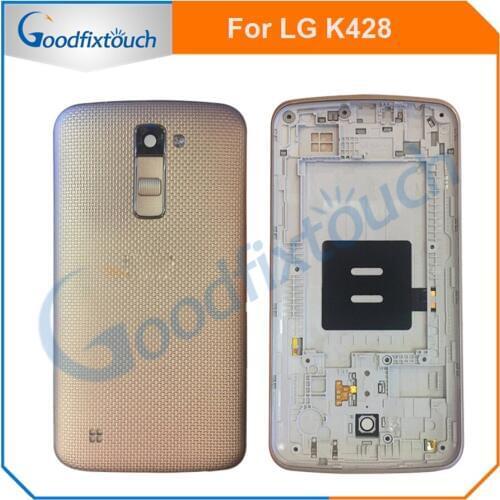 New Back Cover For LG K428 Battery Cover door Case Housing With Camera Lens Glass For LG K428 Replacement Parts