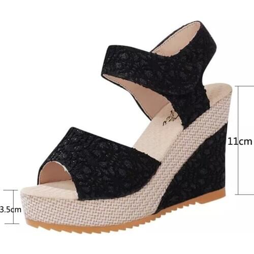 New Arrival Ladies Shoes Women Sandals Summer Open Toe Fish Head Fashion Platform High Heels Wedge Sandals Female Shoes Women