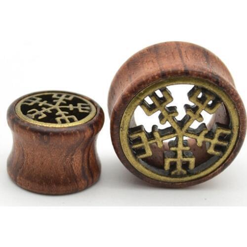 ORGANIC WOOD Wooden Plug Ear DOUBLE FLARE Saddle Flesh Tunnel Stretcher Expander 8mm 20mm Body piercing Jewelry wholesale