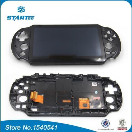 Original New Compatible for PS VITA PSV 2000 for PSVITA 2 2000 Display LCD Screen Touch Screen Digitizer Assembly with frame