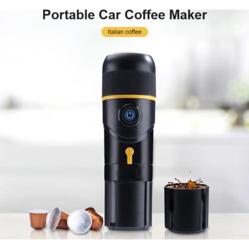 HiBREW Portable Coffee Machine for Car,DC12V Expresso Maker Nexpresso Dolce Pod Capsule Espresso Machine Coffee Powder H4