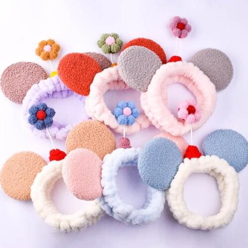 Girls Super Cute Three-Dimensional Sunflower Face Wash Hairband Girls Heart Flower Headband Makeup Bundle Hairband Hair Accessor