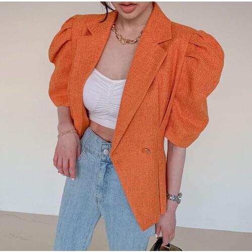 VICONE Retro Korean style slim slim waist small fragrance style suit jacket