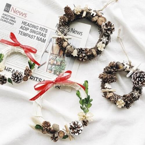 Romantic Flower Wreath Eco-friendly Vibrant Color Dried Flower Pretty Floral Wreath Decor for Dorm Door Wall Party Accessories