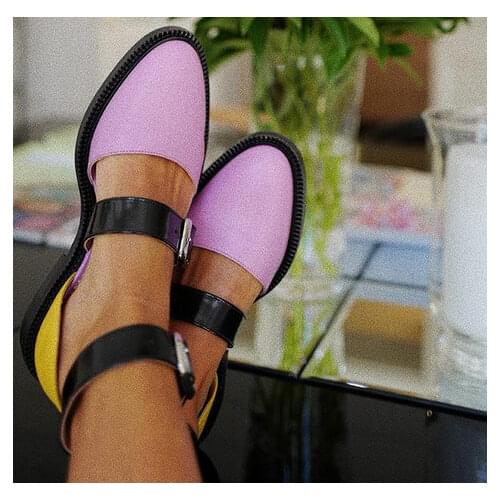 Autumn Woman Summer Buckle Flats Women Breathable Shoes Ladies Female Ankle Strap Casual Footwear Plus Size Sandals