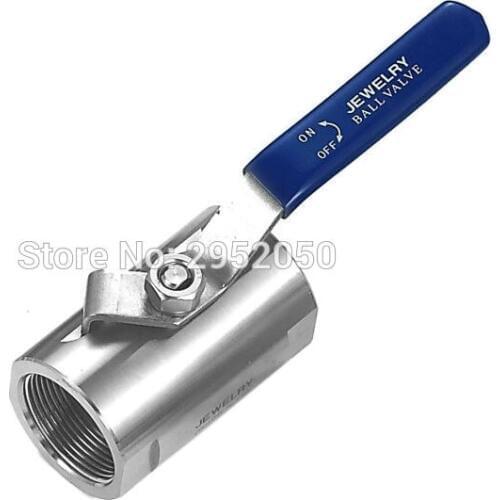 304 Stainless Steel Ball Valve Vinyl Handle WOG1000 Free shipping G1/2 Female 1/2"BSP