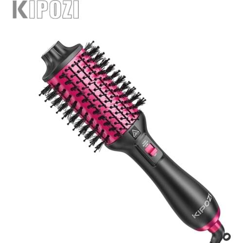 KIPOZI Hot Air Brush 4 in 1 Hot Air Comb Reduces Frizz Static Electricity Hair Dryer Blow Dryer Brush Create Voluminous Curls
