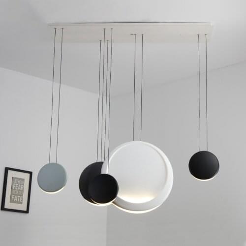 Scandinavian Chandelier Post-modern Minimalist Pendant Lamp Living Room Dining Room Round Chandelier Bar Creative Kitchen moon