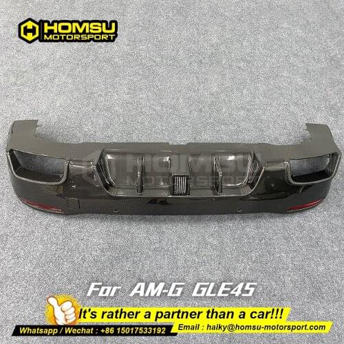 Dry/Wet Carbon Fiber Rear Bumper Diffuser Fit For mercedez bens GLE Class GLE45 am g Carbon fiber Rear Bumper Diffuser