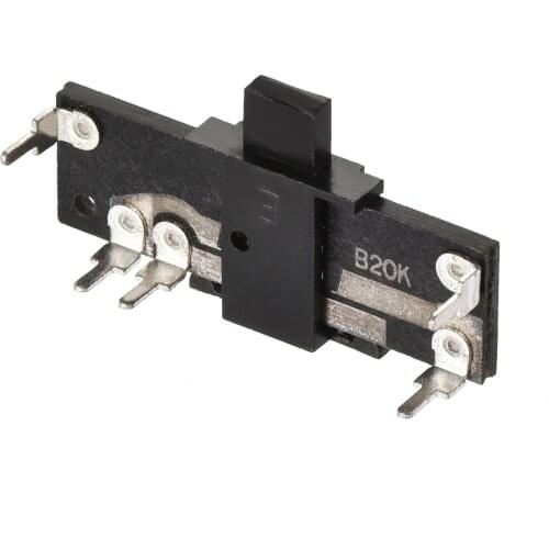 Uxcell Fader Variable Resistors Mixer 30mm Straight Slide Potentiometer B20K Ohm Single Channel 2 Pcs