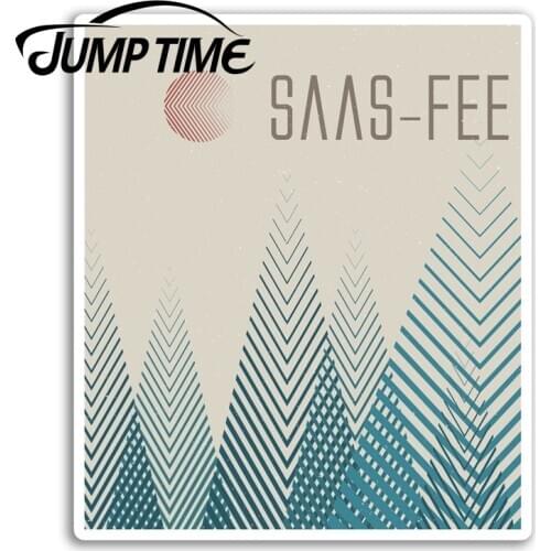 Jump Time for Saas Fee Switzerland Vinyl Stickers Ski Sticker Laptop Luggage Window Decal Waterproof Car Accessories