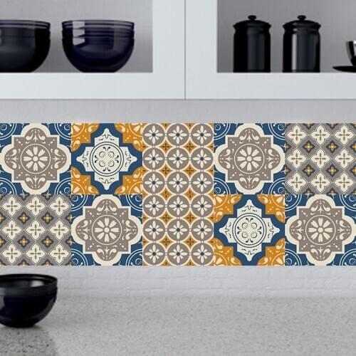 Retro DIY PVC Waterproof Self adhesive Wall Decals Art Furniture Bathroom Kitchen Tile Sticker 20x100cm