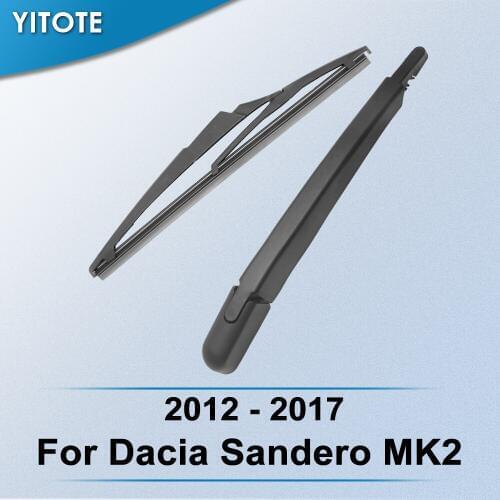 YITOTE Rear Wiper & Arm for Dacia Sandero MK2 2012 2013 2014 2015 2016 2017