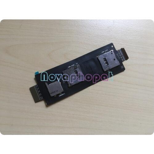 Novaphopat For Zenfone 2 ZE550ML ZE551ML Z00ADB SIM Card Tray And Memory SD Card Holder Flex Cable Replacement Parts + Tracking