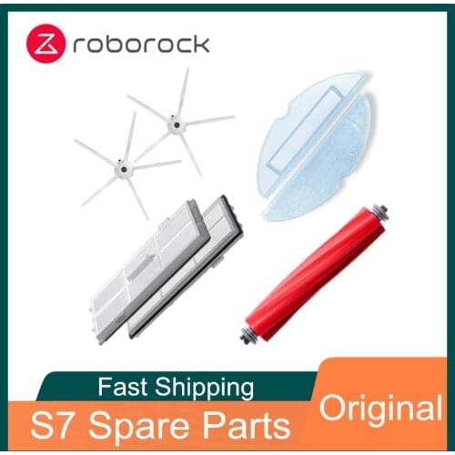 Original Roborock S7 Robot Cleaner Parts of Washable Filter Detachable Main Brush Mop Rag 5 Arms Side Brush Spare Replacements