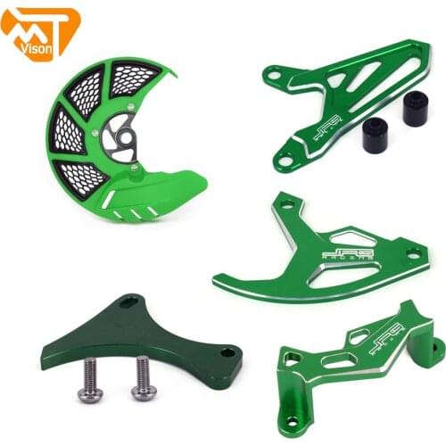 For KAWASAKI KX250F 2006-2016 Motorcycle Front Rear Disc Rotor Cover Engine Case Caliper Guard Protector Sprocket Cover