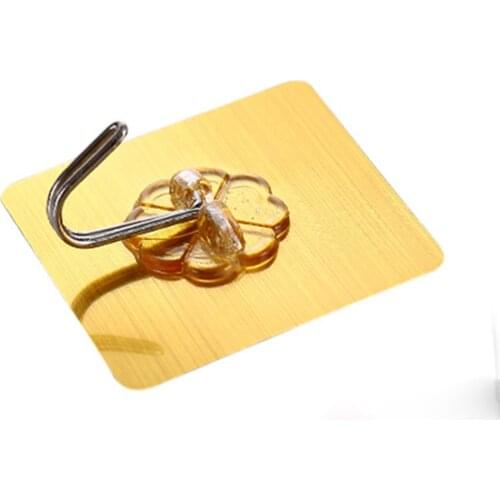 1*hook 6*6cm Strong Adhesive Wall-mounted Nail-free Hook Kitchen And Bathroom Seamless Hook In Stock Drop Shipping