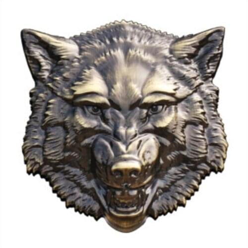 1 Pcs 3D Metal Wolf Car Emblem Sticker Chrome Auto Badge Car Stickers Bumper Decal For Car SUV Truck Motorcycle Car Accessories