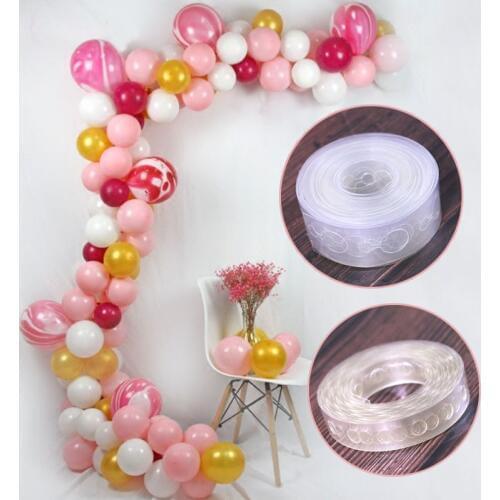 1PC 5m Festival supplies transparent rubber chain helium balloon decoration Wedding PVC arch decoration balloon chain Party