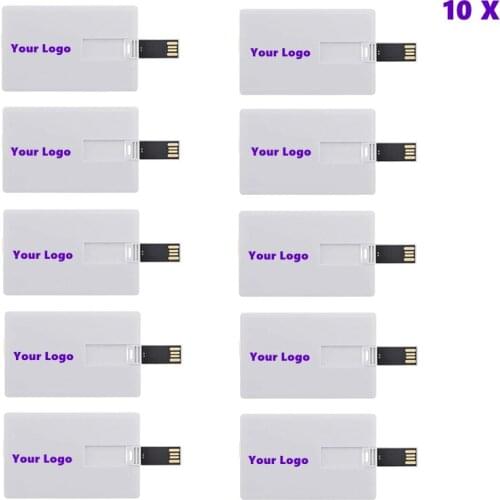 Over 10 Free Customize LOGO Credit Card Usb Flash Drive 4GB 8GB USB 2.0 Memory Stick Pen Drive Customized as Request Image Logo