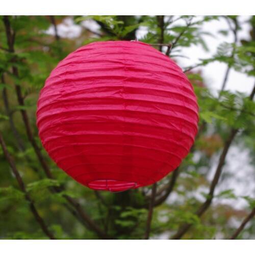 10pcs/Lot) 10''(25cm)Free Shipping Chinese Paper Lantern Round Red for party decoration Wedding Lantern Decorations