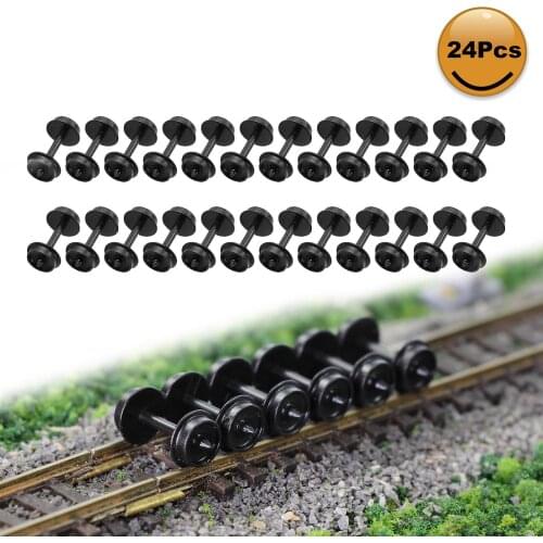 24pcs 33'' Plastic Wheels for Model Train 1:160 N Scale POM Wheel set HP28N