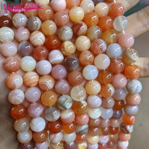 High Quality Natural Multicolor Agates Stone Round Shape Loose Spacer Smooth Beads 6/8/10mm DIY Gems Jewelry Accessory 38cm sk32