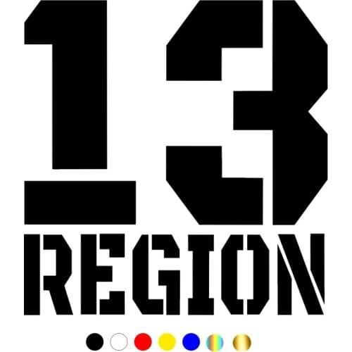 CS-1394#15*15.6cm 13 region funny car sticker vinyl decal silver/black for auto car stickers styling