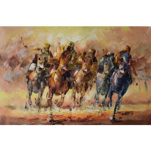 Ultra Low Price Sale 100% Hand Painted Modern Abstract Canvas Oil Painting Running Horses Painting Wall Art Picture HomeDecor
