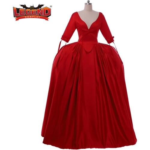 Cosplay legend TV Outlander Claire Randall Fraser Cosplay Costume Claire Red Gown Medieval Rococo Dress Custom Made H001
