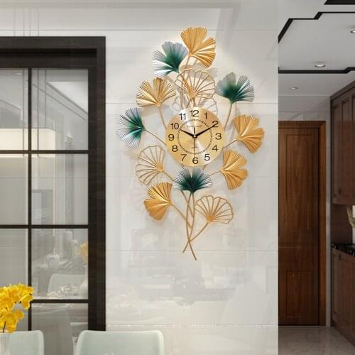 Creative Luxury Wall Clock Living Room Bedroom Decor Large Digital Wall Clock European Style Iron Material Inside Size 21cm